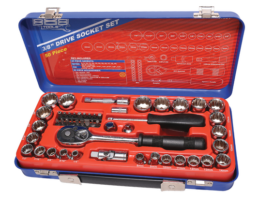 888 By SP Tools Socket Set 888 3/8" Dr 12PT Metric/SAE 50Pc