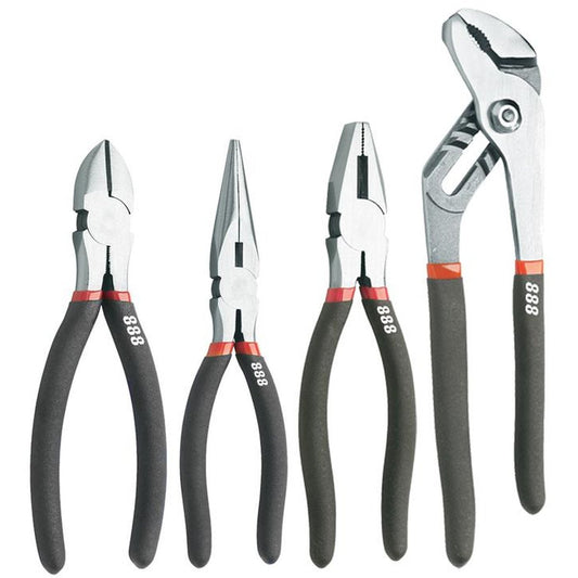 888 By SP Tools Plier Set 2x6" + 7" + 8" 4 Piece T832904