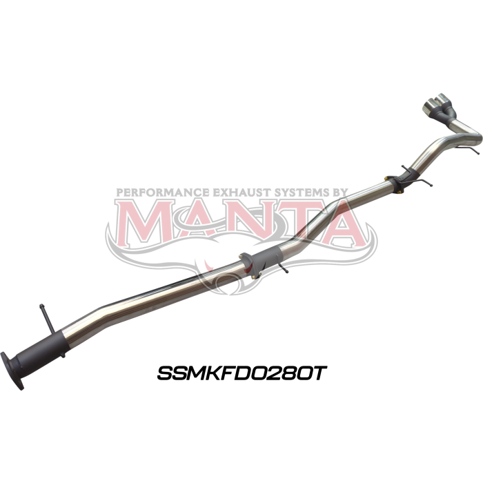 Manta Next Gen T6.2 Ranger 4cyl 2.0 Bi-Turbo 3in DPF Back, Twin Tip Side Exit Exhaust System SSMKFD0280T