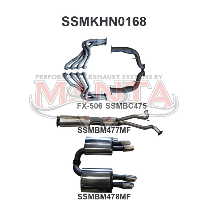 Manta VE V8 Sedan Wagon 3in With 1 7/8 in Extractors Muffler/Muffler Exhaust System SSMKHN0168