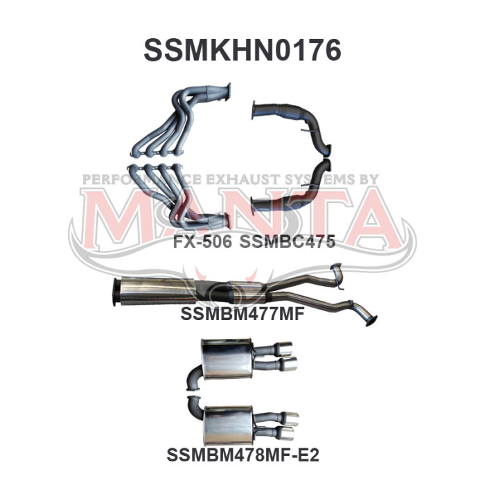 Manta HSV VE E2 Sedan Wagon 3in With 1 7/8 in Extractors Muffler/Muffler Exhaust System SSMKHN0176