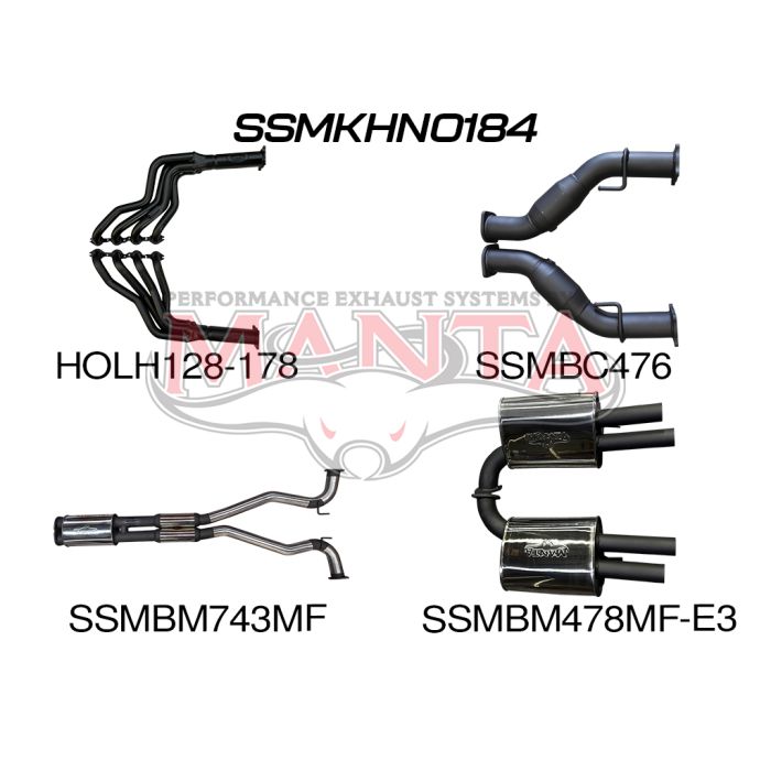 Manta HSV VE E3 Sedan Wagon 3in With 1 7/8 in Extractors Muffler/Muffler Exhaust System SSMKHN0184