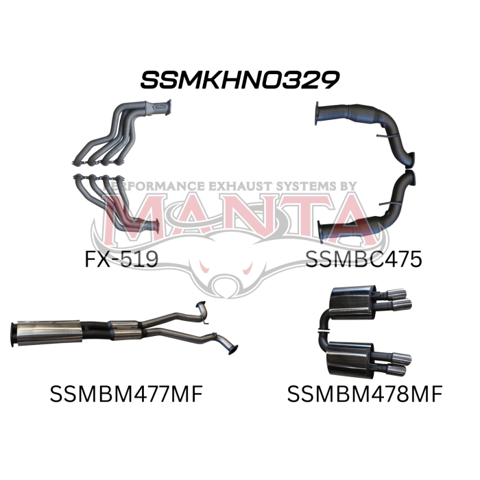 Manta VF V8 Sedan Wagon 3in With 1 7/8 in Extractors Muffler/Muffler Exhaust System SSMKHN0329