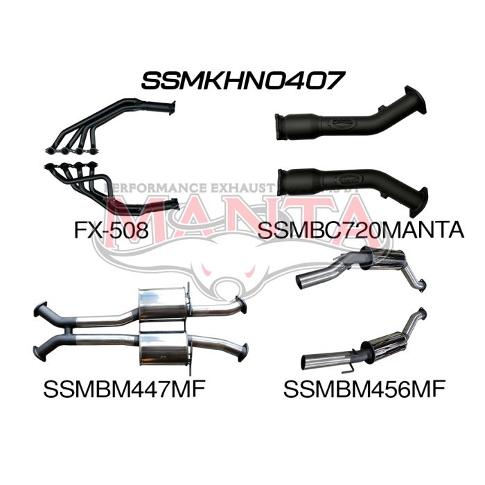 Manta VZ Gto Monaro 3in Dual With 1 3/4 in Extractors Muffler/Muffler Exhaust System SSMKHN0407