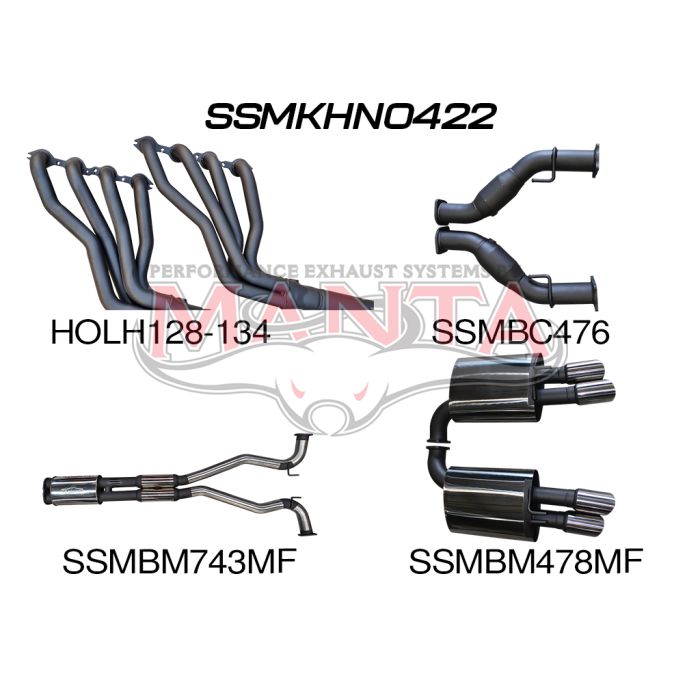 Manta VE V8 Sedan Wagon 3in With 1 3/4 in Extractors Muffler/Muffler Exhaust System SSMKHN0422