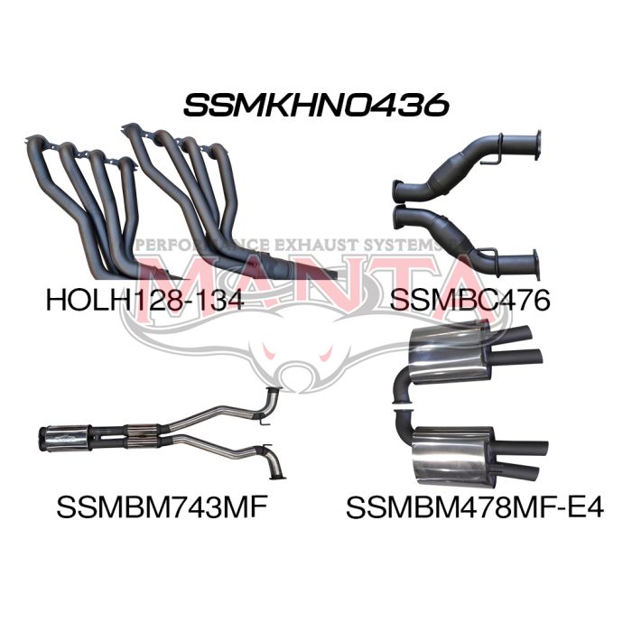Manta VF HSV V8 Sedan Wagon 3in With 1 3/4 in Extractors Muffler/Muffler Exhaust System SSMKHN0436
