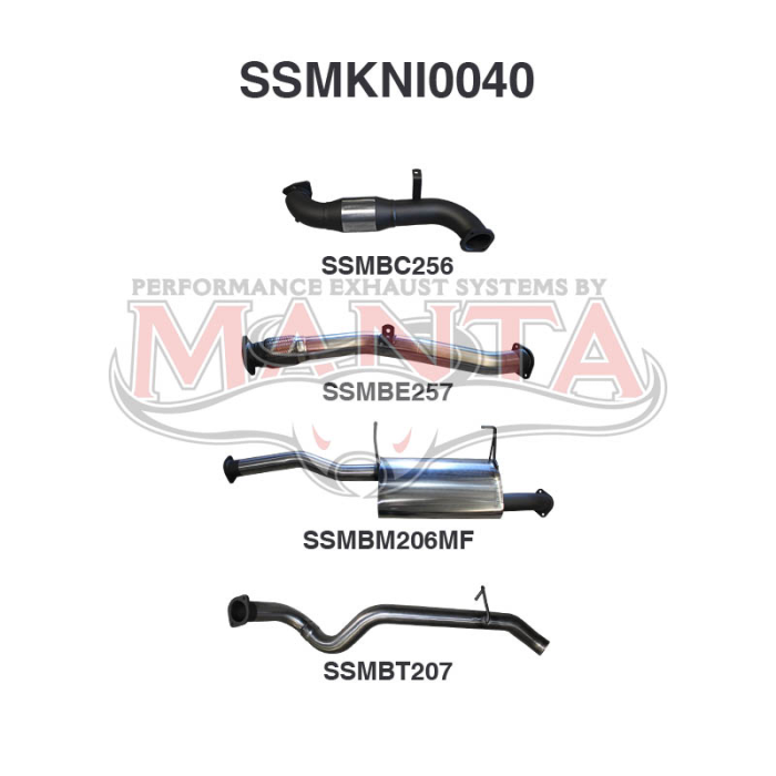 Manta Patrol GU ZD30 Wagon With Cat & Muffler Exhaust System SSMKNI0040