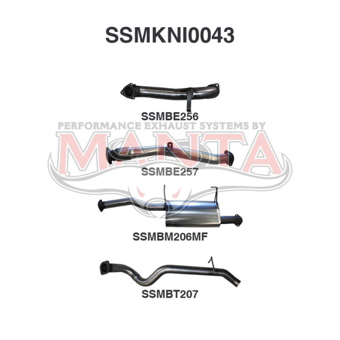 Manta Patrol GU 3.0 DI Wagon Without Cat CEN MUFF Exhaust System SSMKNI0043