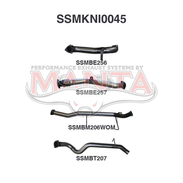 Manta Patrol GU 3.0 DI Wagon Without Cat CEN WOM Exhaust System SSMKNI0045