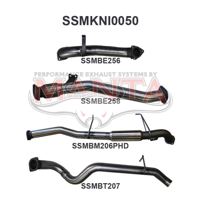 Manta Patrol GU 3.0 CR Wagon Without Cat CEN Hotdog Exhaust System SSMKNI0050
