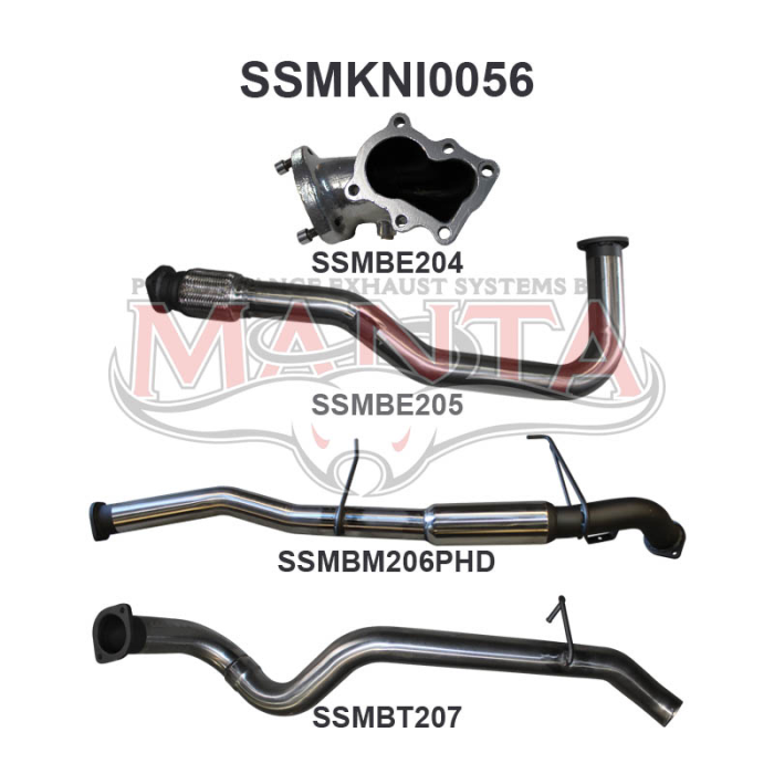 Manta Patrol GU TD4.2 Wagon With Centre Hotdog & Tail Exhaust System SSMKNI0056