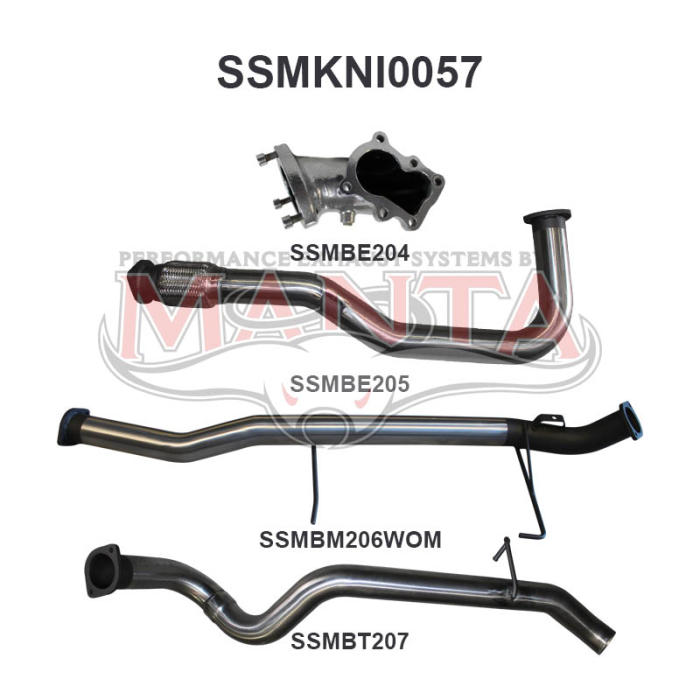 Manta Patrol GU TD4.2 Wagon With Centre Pipe Only & Tail Exhaust System SSMKNI0057