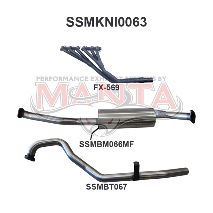 Manta Patrol GQ 3.0L Extractor & 2.5 System Exhaust System SSMKNI0063