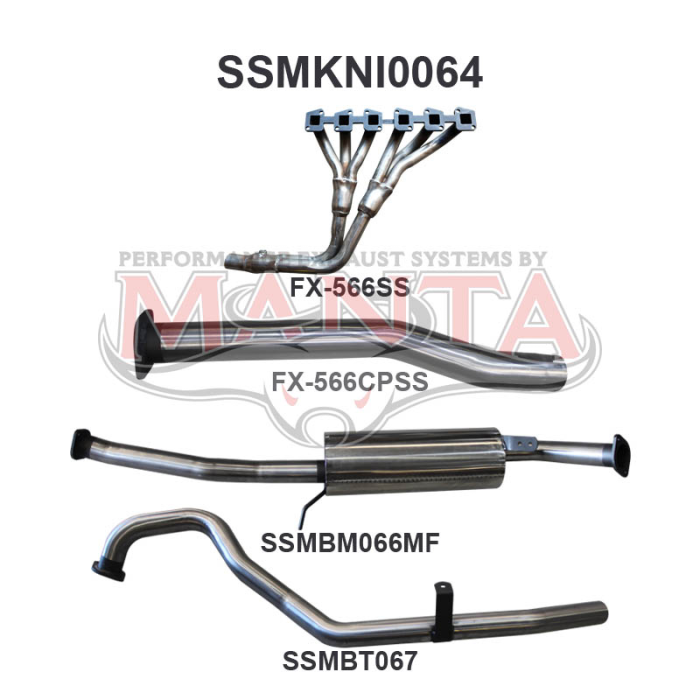 Manta Patrol GQ 4.2L Extractors & 2.5in System Exhaust System SSMKNI0064