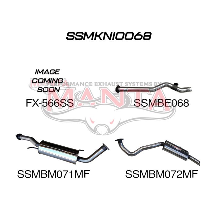 Manta Patrol GU 4.5L Full System - No Cat - with Centre & Rear Muffler Exhaust System SSMKNI0068
