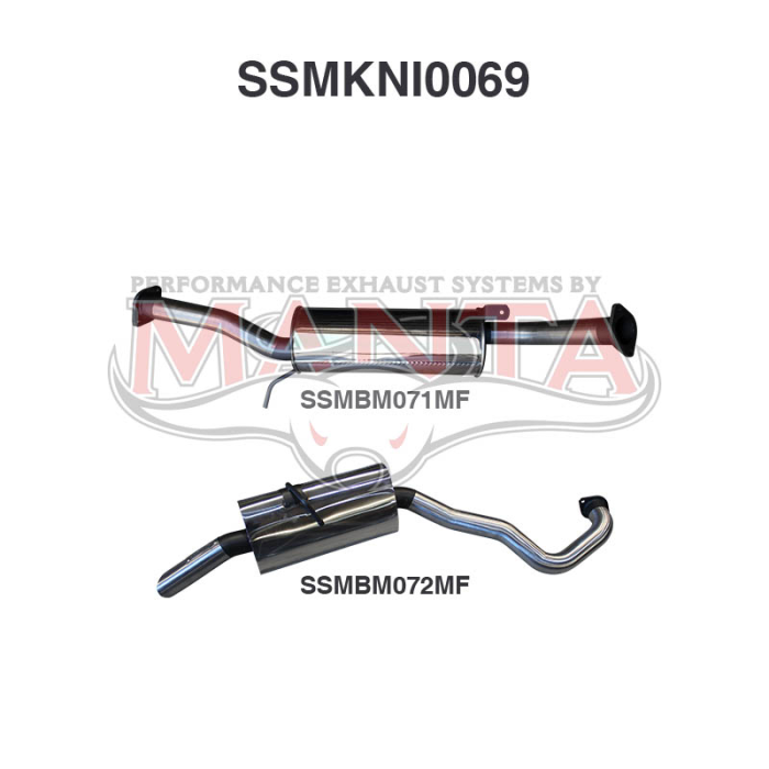 Manta Patrol GU 4.5L 2.5in System Off E- Pipe Muffler & Muffler Exhaust System SSMKNI0069