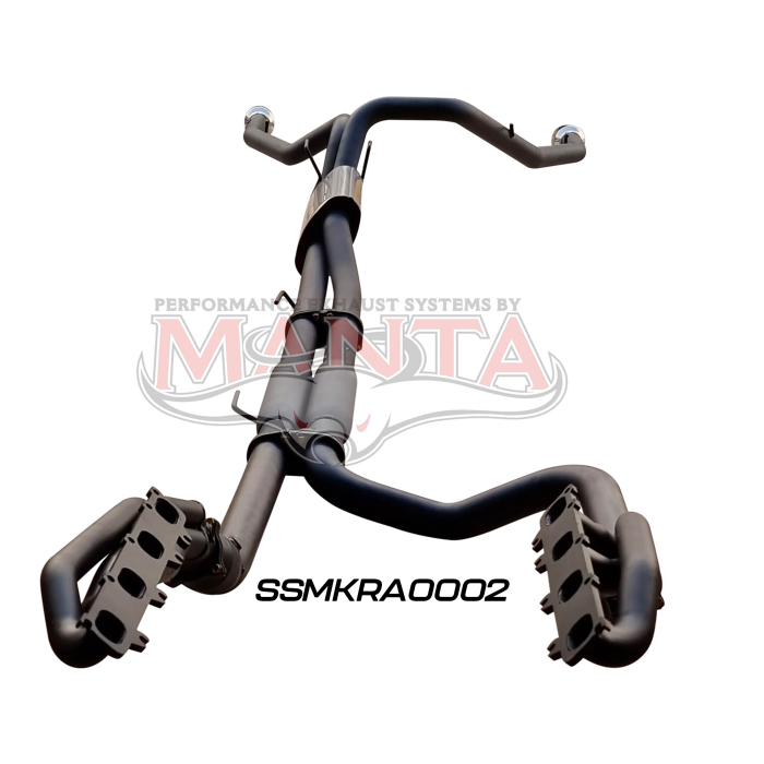 Manta DS RAM1500 5.7L V8 3in Twin Full Exhaust, with Extractors and Cats, and 5in Chrome tips Exhaust System SSMKRA0002