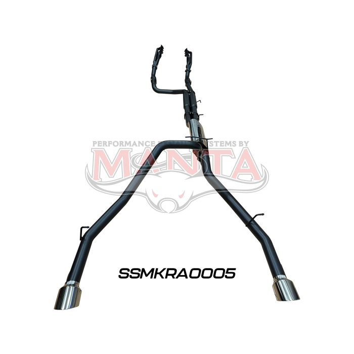 Manta DT RAM1500 5.7L V8 3in Twin Full Exhaust, with Extractors and Cats, and 5in Chrome tips Exhaust System SSMKRA0005