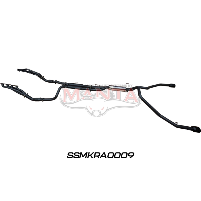 Manta DS RAM1500 5.7L V8 3in Twin Full Exhaust, with Extractors and Cats, and 5in Black tips Exhaust System SSMKRA0009