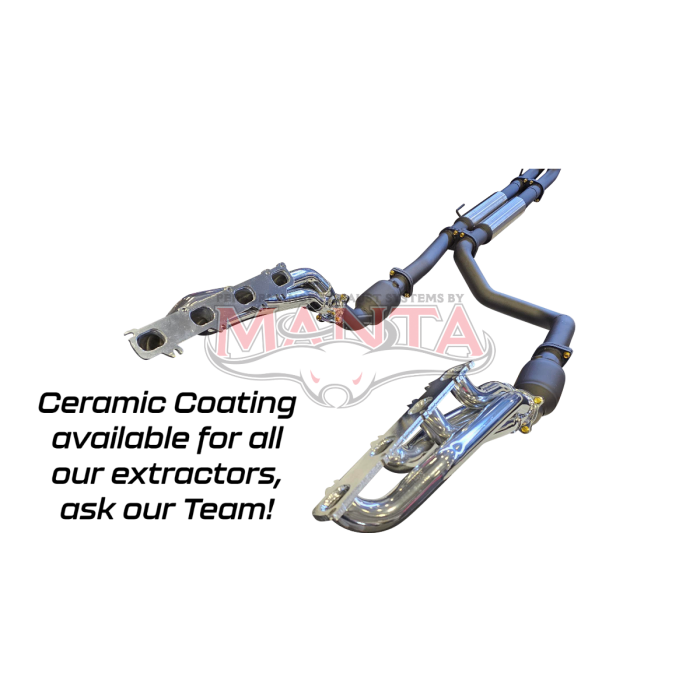 Manta DS RAM1500 5.7L V8 3in Twin Full Exhaust, with Extractors and Cats, and 5in Chrome tips Exhaust System SSMKRA0002