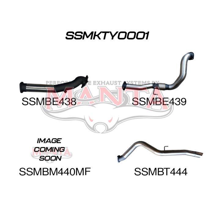 Manta Toyota Hilux KZN165R 3in with Muffler Exhaust System SSMKTY0001