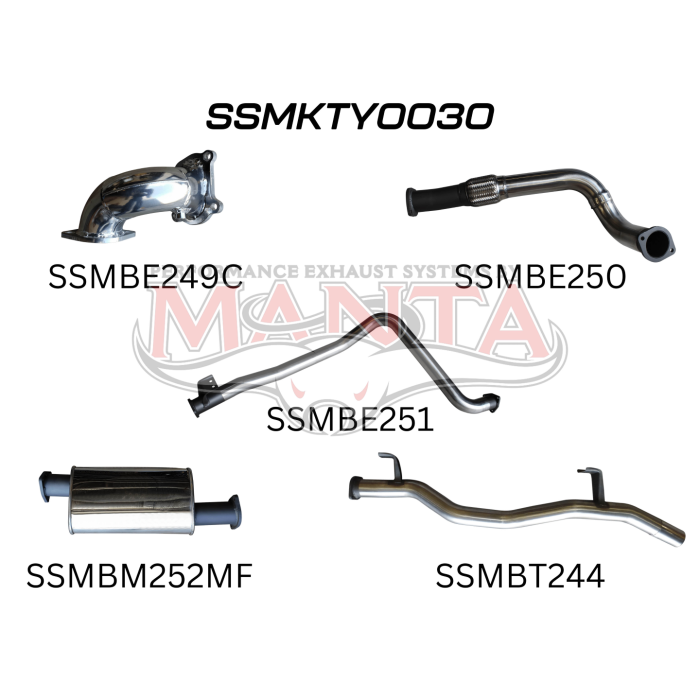 Manta HDJ79 Ute 3 Turbo Back With Muffler Exhaust System SSMKTY0030