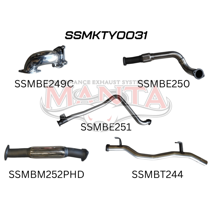 Manta HDJ79 4.2L Ute 3in Turbo Back With Hotdog Exhaust System SSMKTY0031