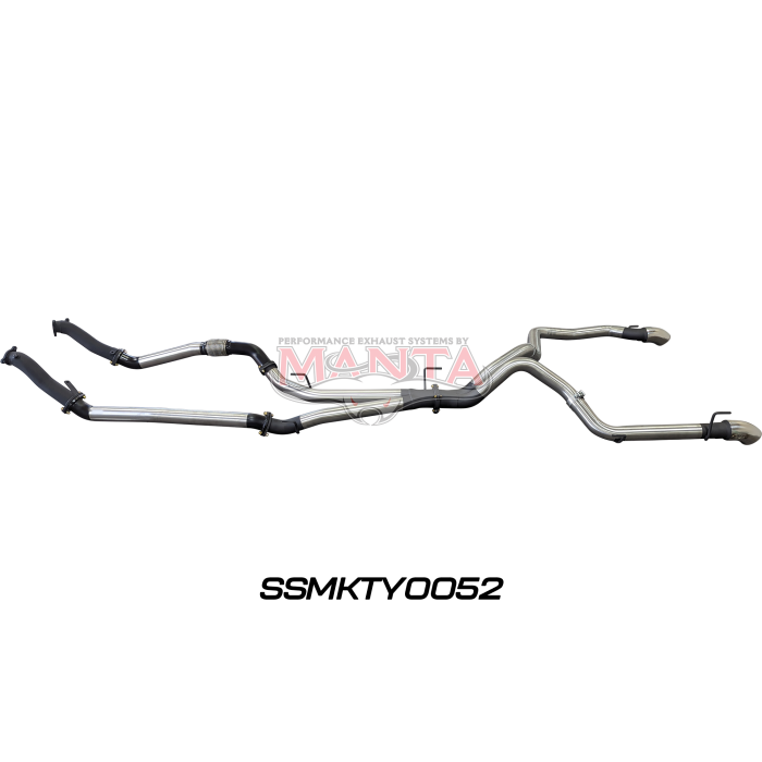 Manta VDJ200 3in Dual NO Cat, NO Muffler, Exit L & R Exhaust System SSMKTY0052