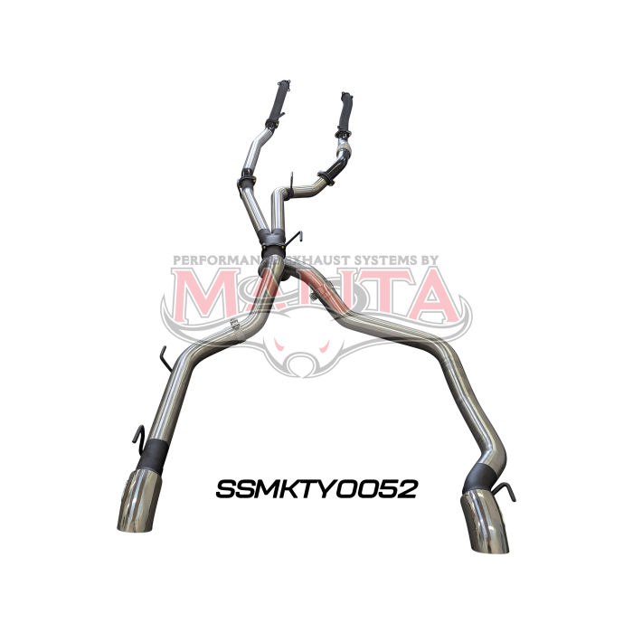 Manta VDJ200 3in Dual NO Cat, NO Muffler, Exit L & R Exhaust System SSMKTY0052