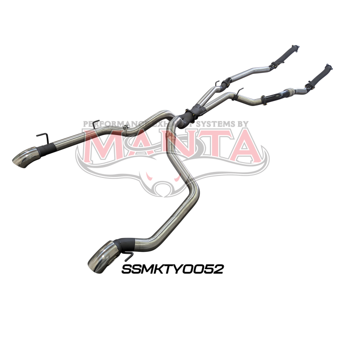Manta VDJ200 3in Dual NO Cat, NO Muffler, Exit L & R Exhaust System SSMKTY0052
