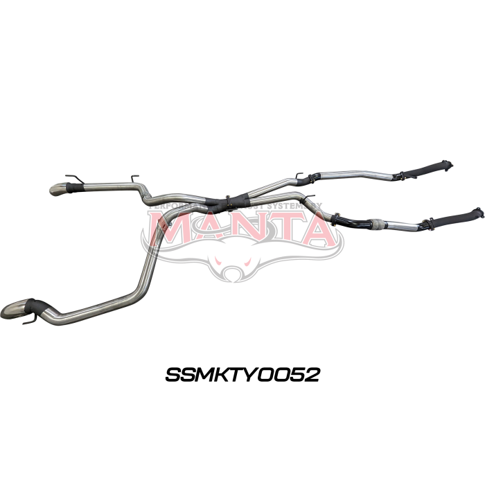 Manta VDJ200 3in Dual NO Cat, NO Muffler, Exit L & R Exhaust System SSMKTY0052