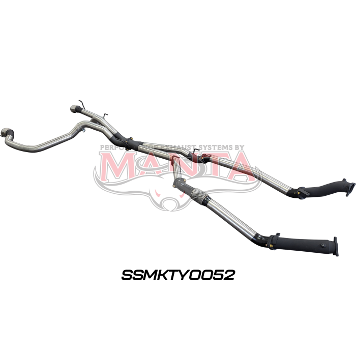 Manta VDJ200 3in Dual NO Cat, NO Muffler, Exit L & R Exhaust System SSMKTY0052