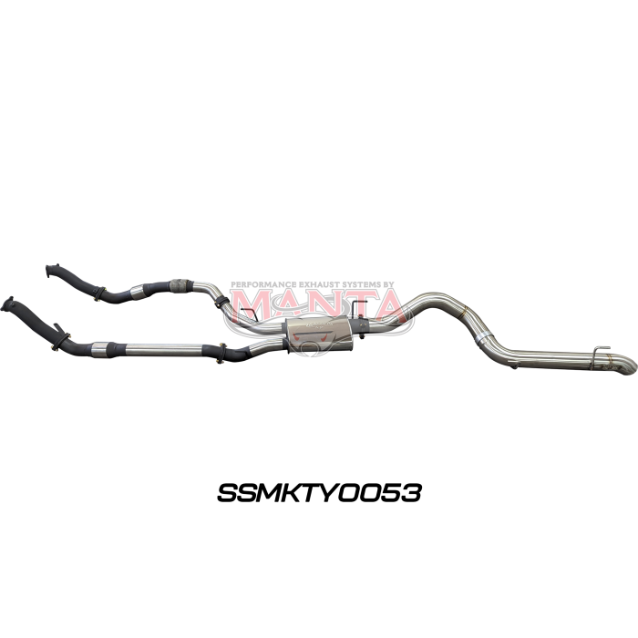 Manta VDJ200 3in Dual With Cat & Muffler, 4in Exit Exhaust System SSMKTY0053