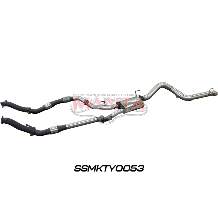 Manta VDJ200 3in Dual With Cat & Muffler, 4in Exit Exhaust System SSMKTY0053