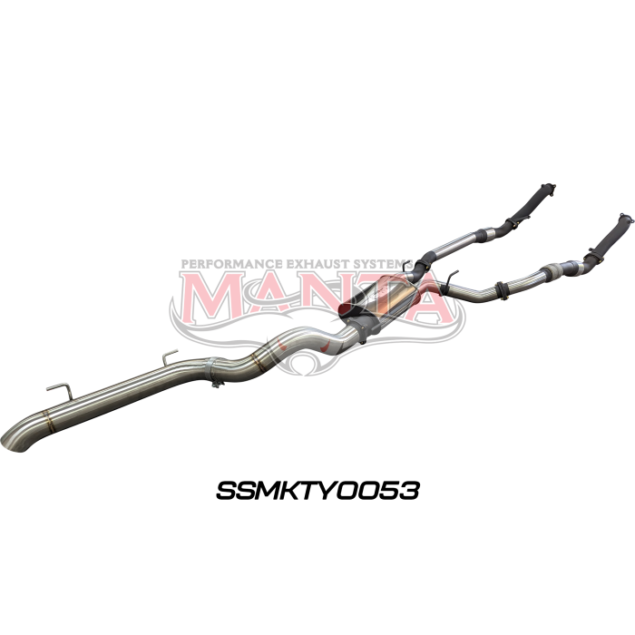 Manta VDJ200 3in Dual With Cat & Muffler, 4in Exit Exhaust System SSMKTY0053