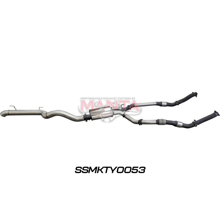 Manta VDJ200 3in Dual With Cat & Muffler, 4in Exit Exhaust System SSMKTY0053