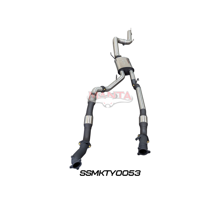Manta VDJ200 3in Dual With Cat & Muffler, 4in Exit Exhaust System SSMKTY0053