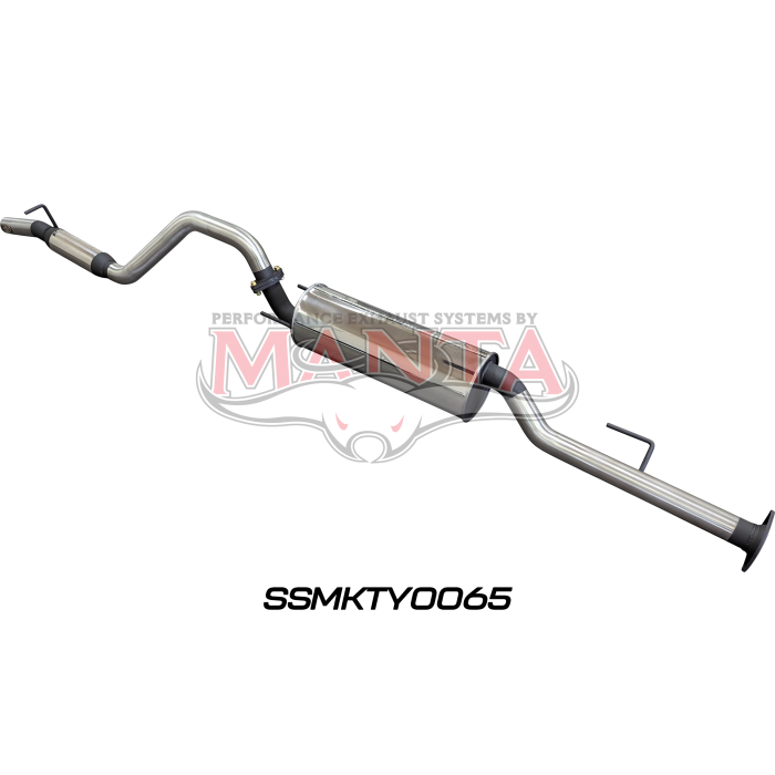 Manta Toyota Hilux 150 4.0L V6 2.5in Cat Back Exhaust System, centre muffler, rear hotdog Exhaust System SSMKTY0065