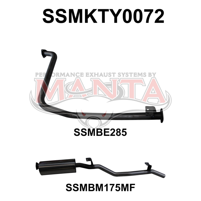 Manta Landcruiser HZJ79 2.5in off Extractors Exhaust System SSMKTY0072