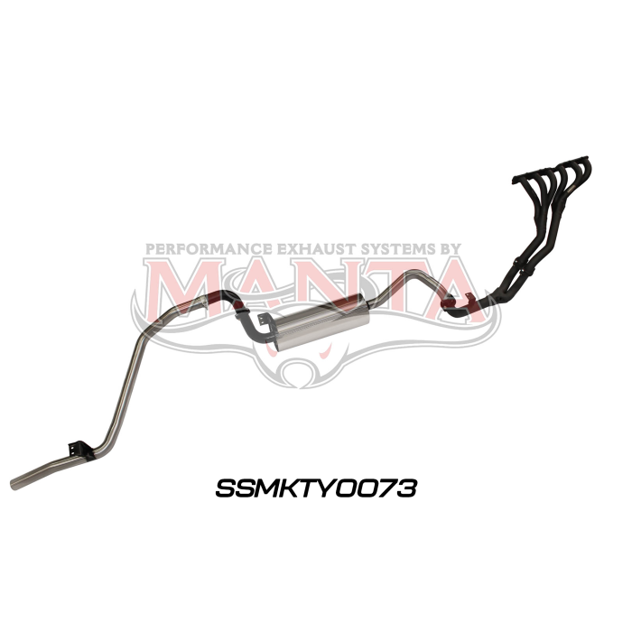 Manta Landcruiser FZJ80 4.5L Extractors & 2.5in Full System Exhaust System SSMKTY0073