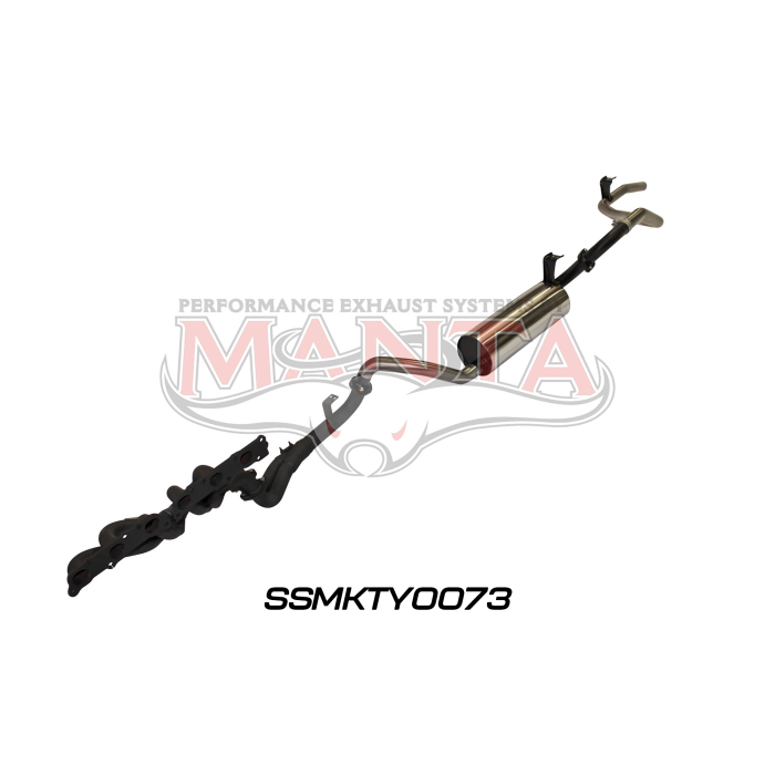 Manta Landcruiser FZJ80 4.5L Extractors & 2.5in Full System Exhaust System SSMKTY0073