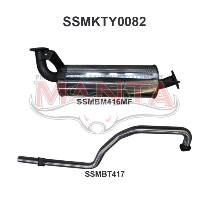 Manta HZJ, FZJ105 2.5in off Extractors Muffler/Tailpipe Muffler SSMKTY0082