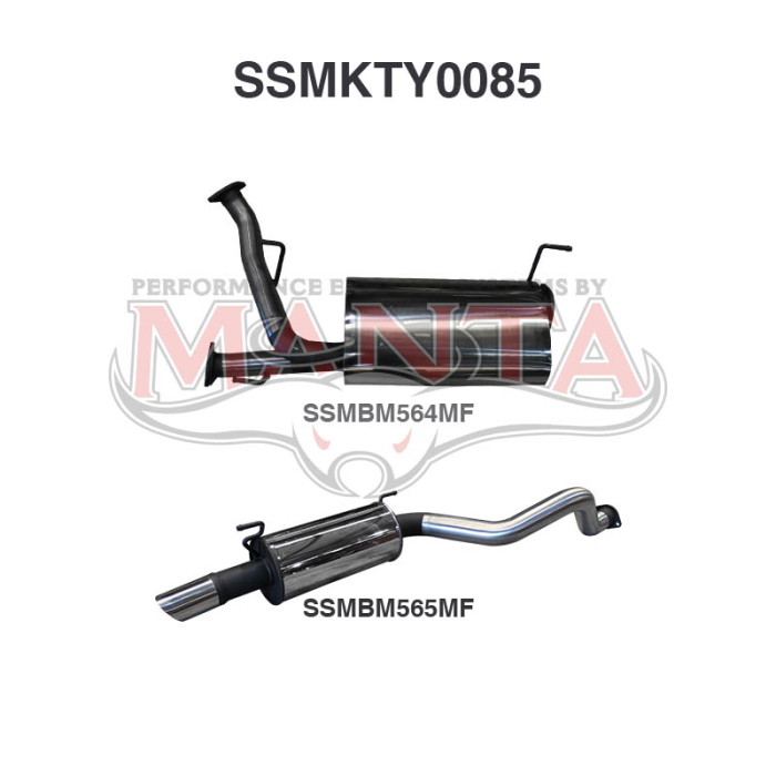Manta UZJ200 4.7L V8 CatBack 3in Including Single 3in SS Tip Exhaust System SSMKTY0085