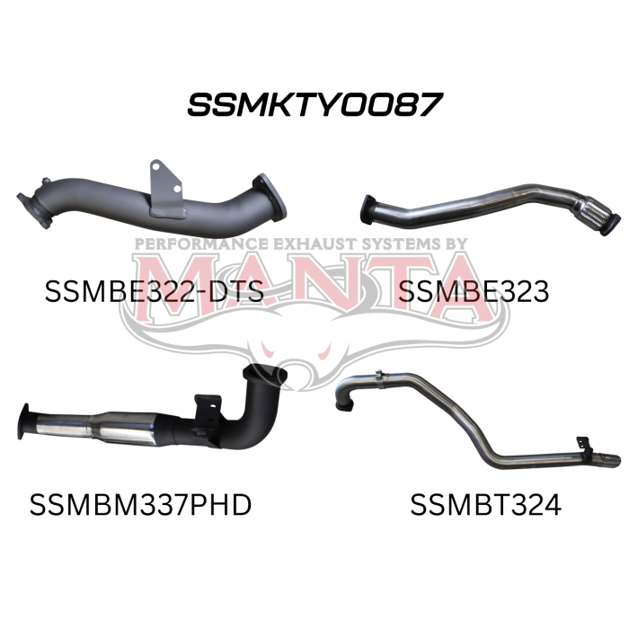 Manta HZJ105 DTS Turbo 3in Turbo Back with Hotdog Exhaust System SSMKTY0087