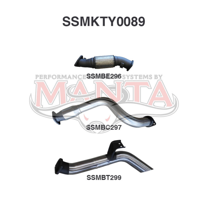 Manta VDJ79 V8 S/Cab Ute 3in With Cat Side Exit Exhaust System SSMKTY0089