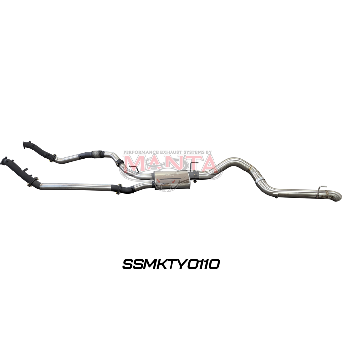 Manta VDJ200 DPF 3in Dual NO Cat, Muffler, 4in Tailpipe Exhaust System SSMKTY0110