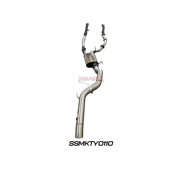 Manta VDJ200 DPF 3in Dual NO Cat, Muffler, 4in Tailpipe Exhaust System SSMKTY0110