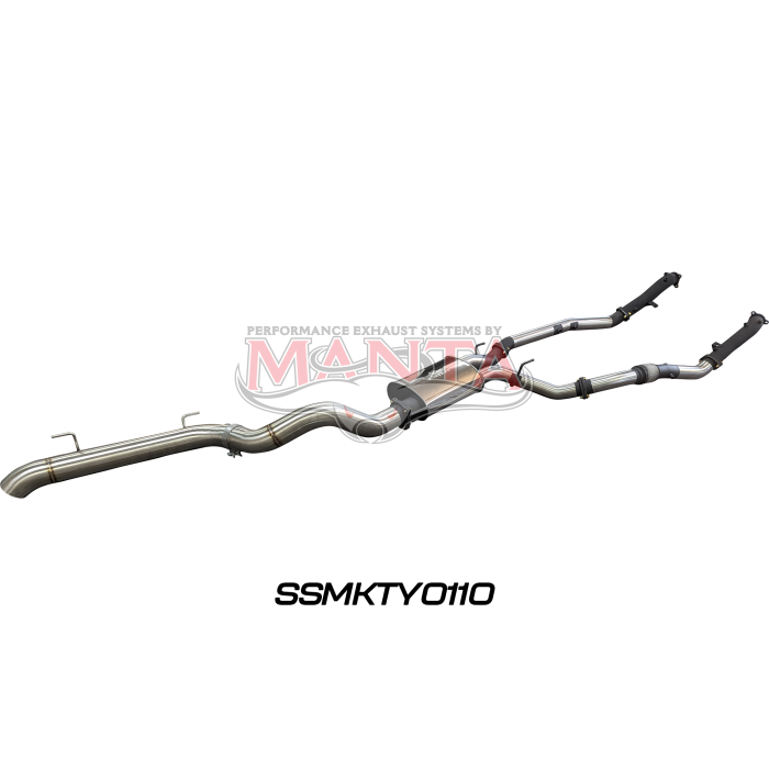 Manta VDJ200 DPF 3in Dual NO Cat, Muffler, 4in Tailpipe Exhaust System SSMKTY0110