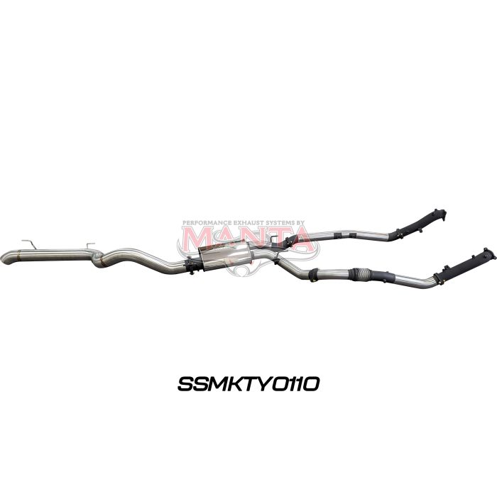 Manta VDJ200 DPF 3in Dual NO Cat, Muffler, 4in Tailpipe Exhaust System SSMKTY0110