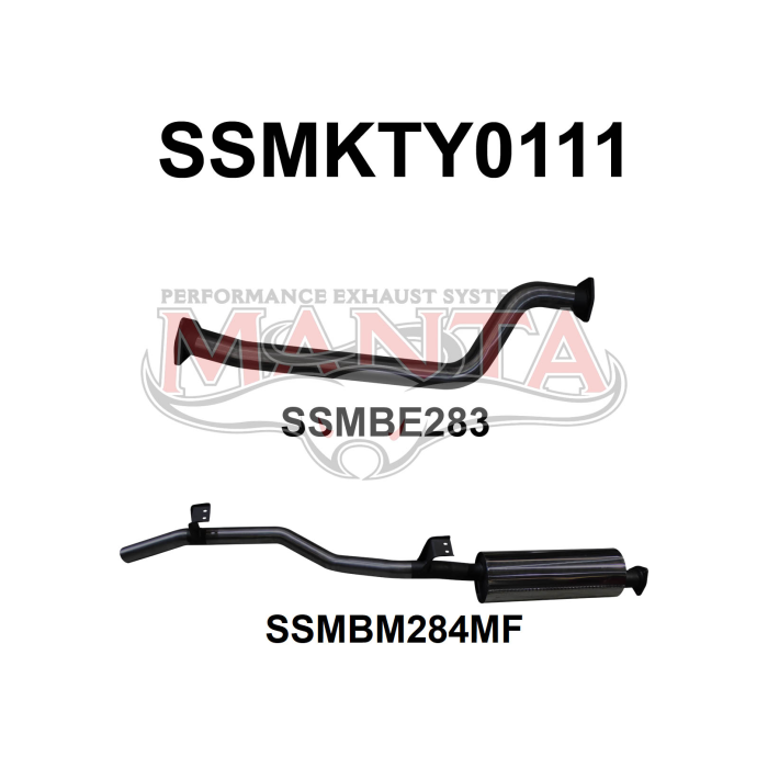 Manta Landcruiser HJ75 2.5in off OE Engine Pipe Exhaust System SSMKTY0111